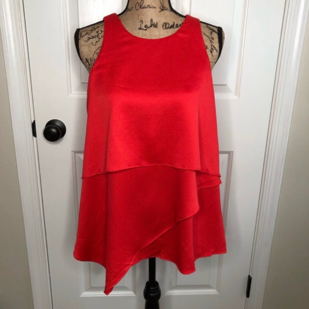 Alfani Red Layered Blouse